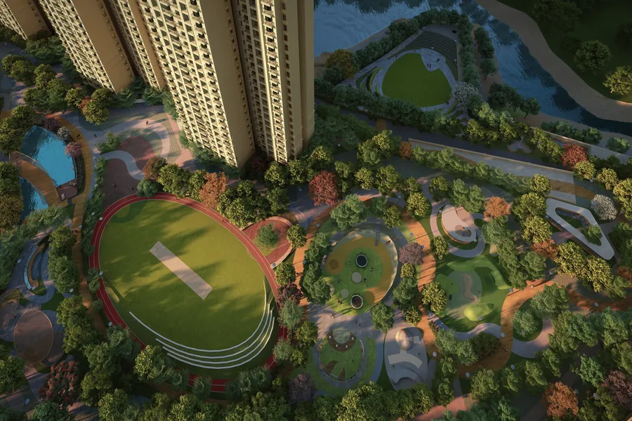 Central landscaped zone