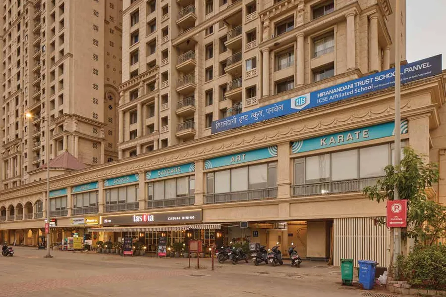 Actual photo — Hiranandani Trust School and street-level retail
